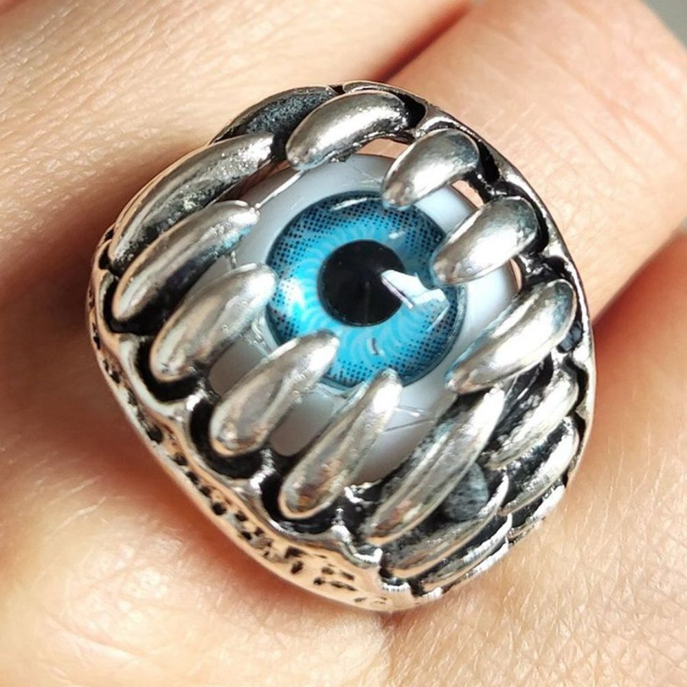 Eye Ball Stainless Steel Ring - Picture 3 of 7